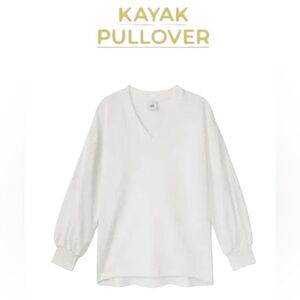 CABI Kayak Pullover style #6118 white v-neck pullover sweatshirt size Medium